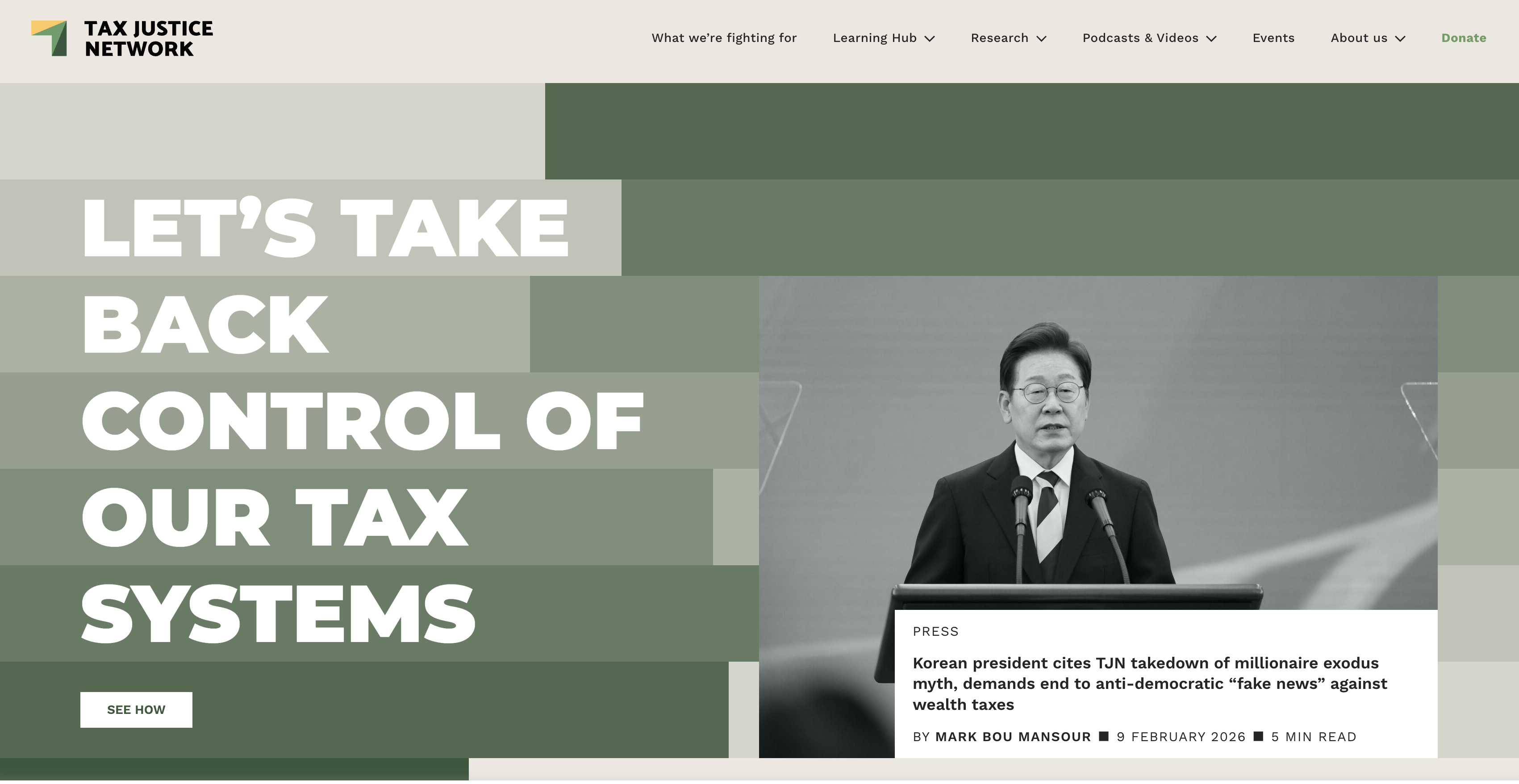税收正义网络（Tax Justice Network, TJN）